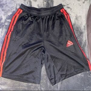 Adidas Men's Black and Red Shorts